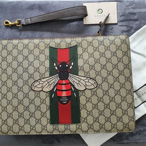 gucci replica bee clutch|gucci bag stitching.